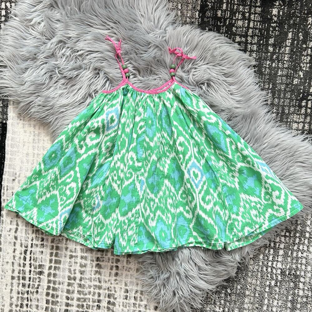 Masala Kids Girls Tribal Tank Dress Styled With‎ Beads Size 2T